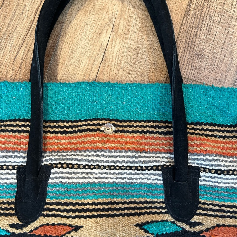 Multicolor Patterned Satchel Bag - Picture 3 of 15